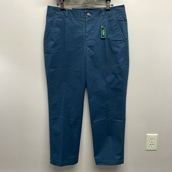 NWT L.L. Bean Ultimate Chino Straight Leg Favorite Fit Pant Dark Mariner 8 Reg - Picture 1 of 16